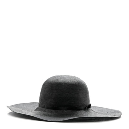 Chanel Woven CC Wide Brim Hat 57 Black 3 of 8