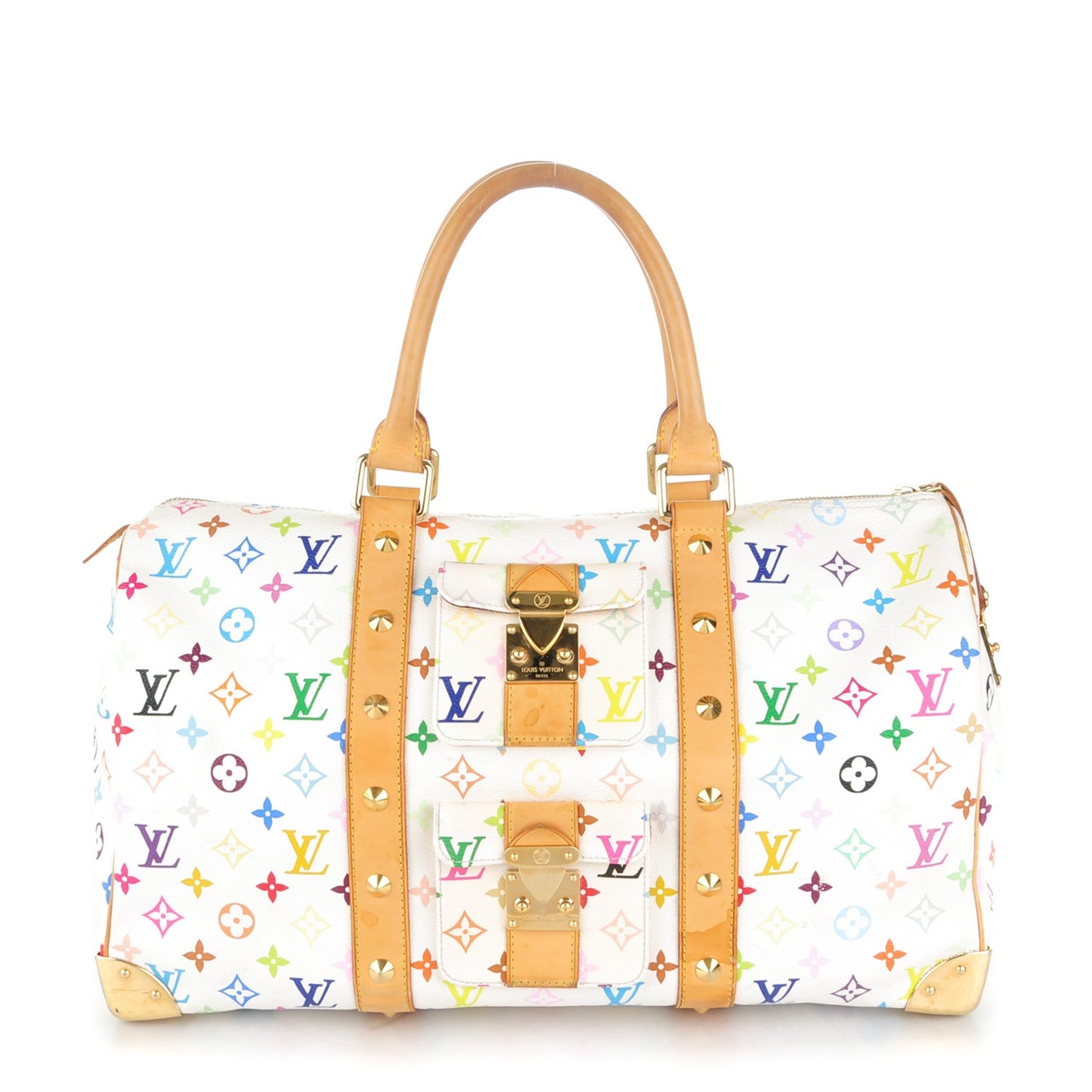 Monogram Multicolor Keepall 45 White