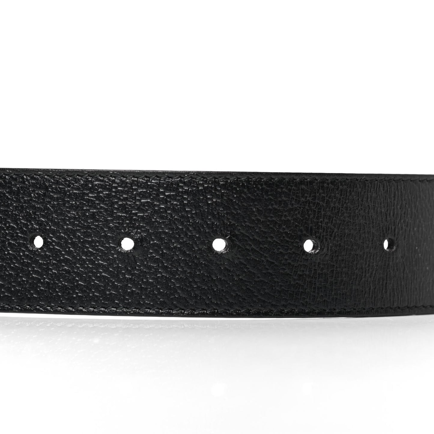 Textured Dollar Calfskin Double G 40mm Belt 70 28 Black