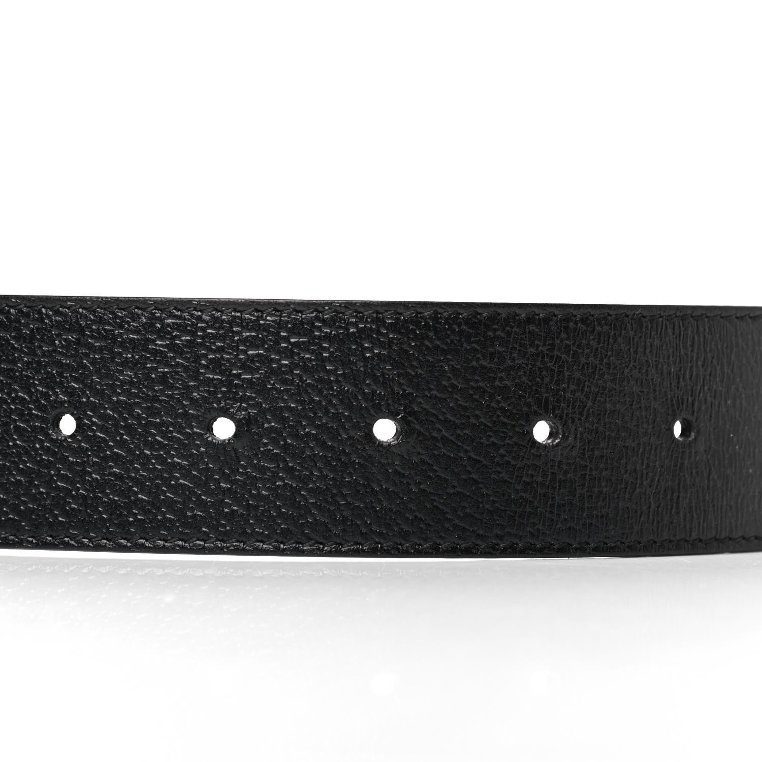 Gucci Textured Dollar Calfskin Double G 40mm Belt 70 28 Black 4 of 4