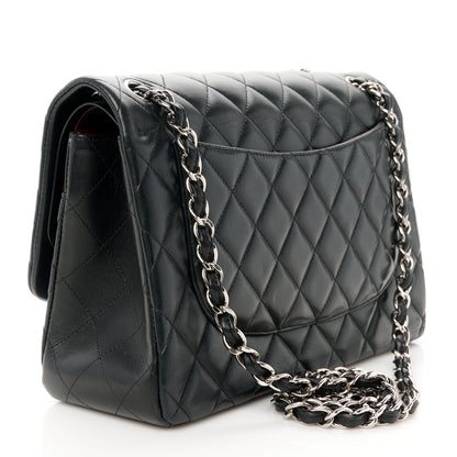 Chanel Lambskin Quilted Jumbo Double Flap Black 3 of 11