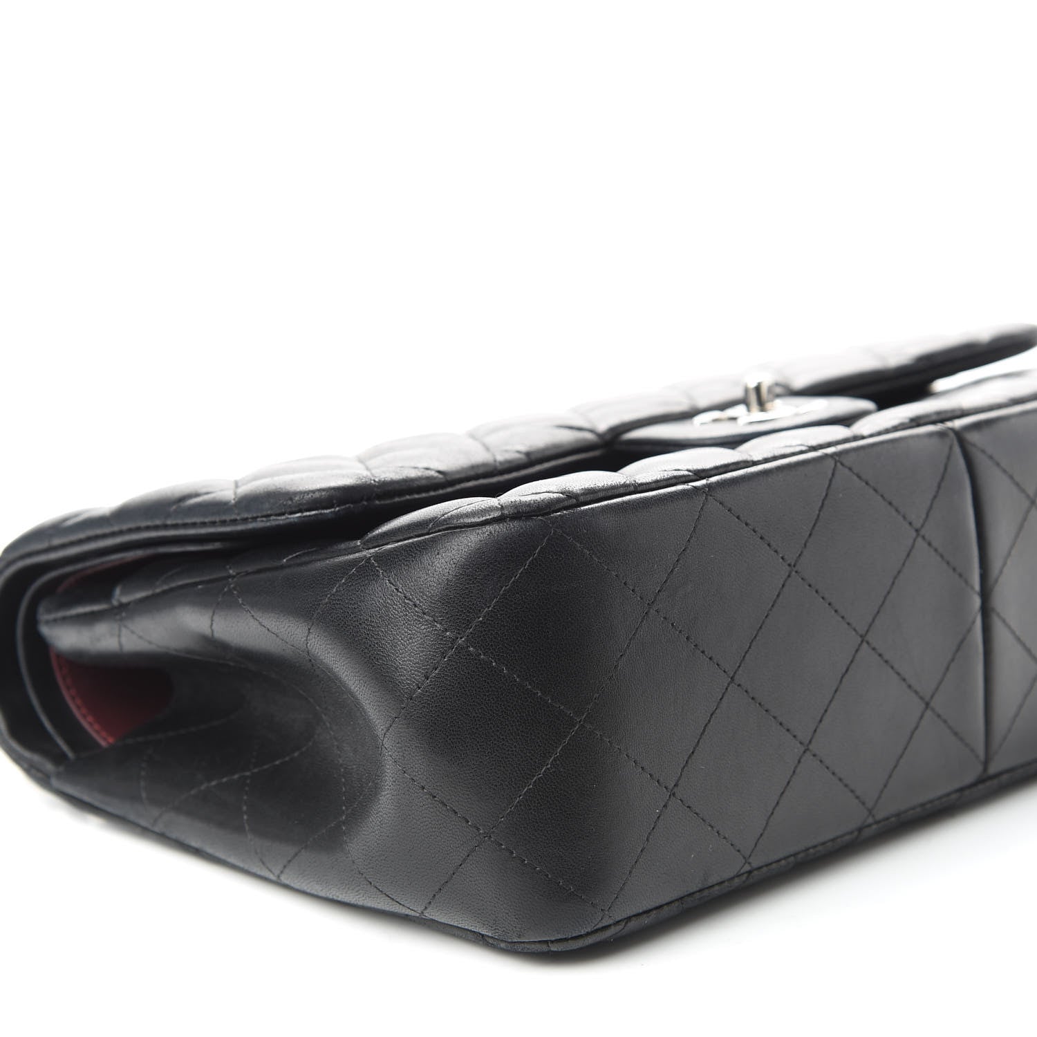 Chanel Lambskin Quilted Jumbo Double Flap Black 6 of 11