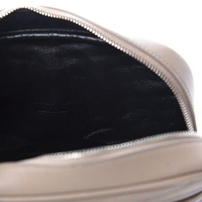 Saint Laurent Grain De Poudre Matelasse Monogram Mini Lou Camera Bag Dark Beige 9 of 11