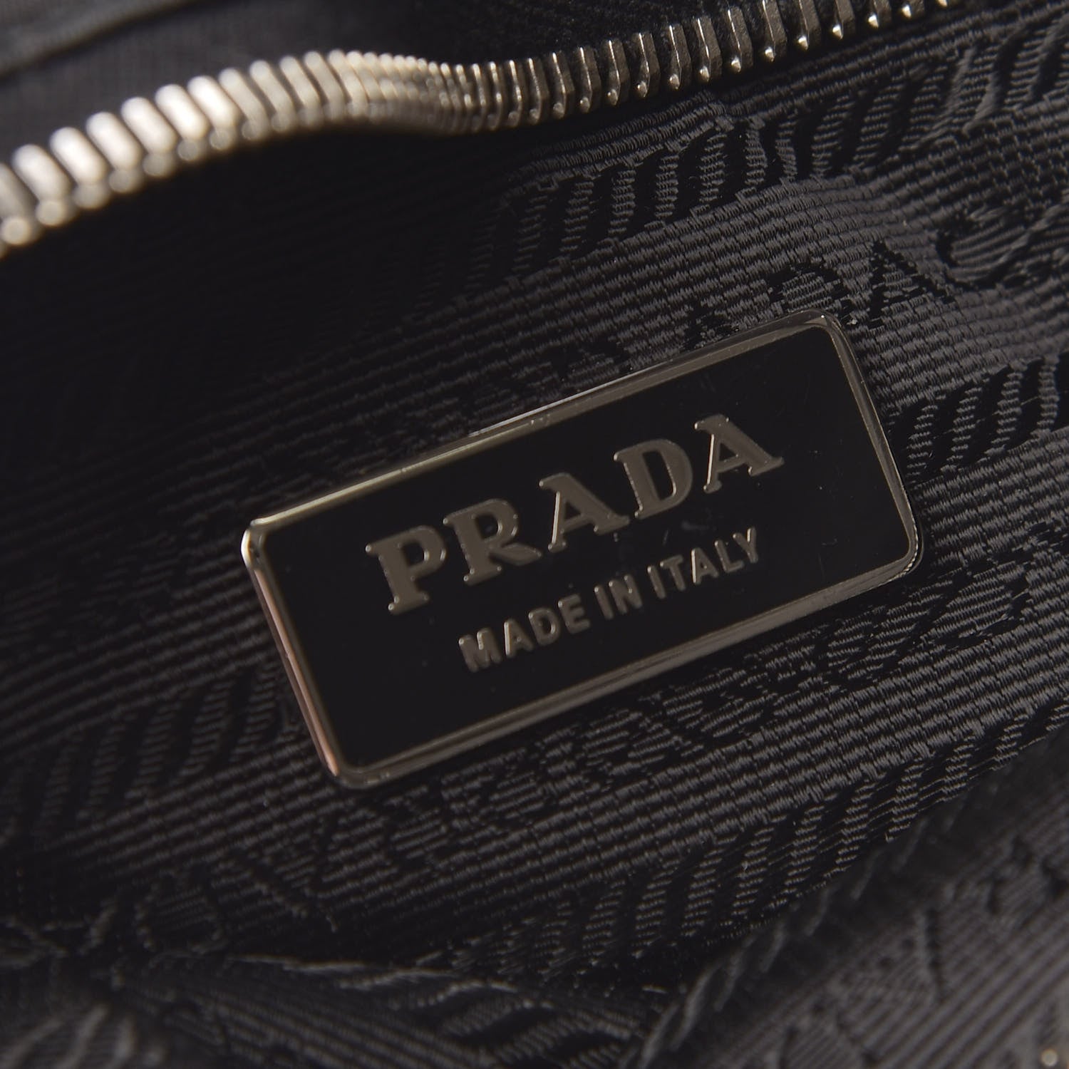 Prada Calfskin Tessuto Nylon Easy Shoulder Bag Black 8 of 9