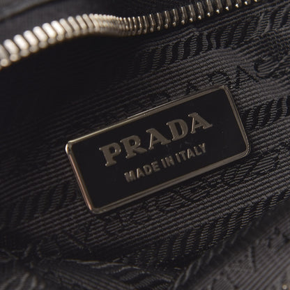 Prada Calfskin Tessuto Nylon Easy Shoulder Bag Black 8 of 9