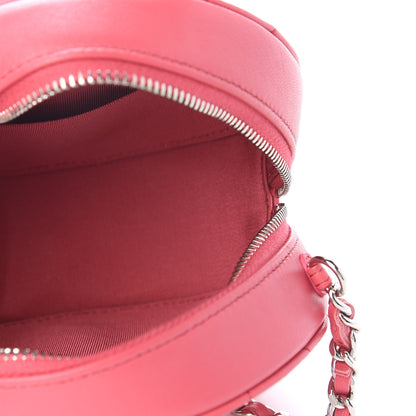 Chanel Lambskin Quilted Round Clutch With Chain Pink 4 of 8