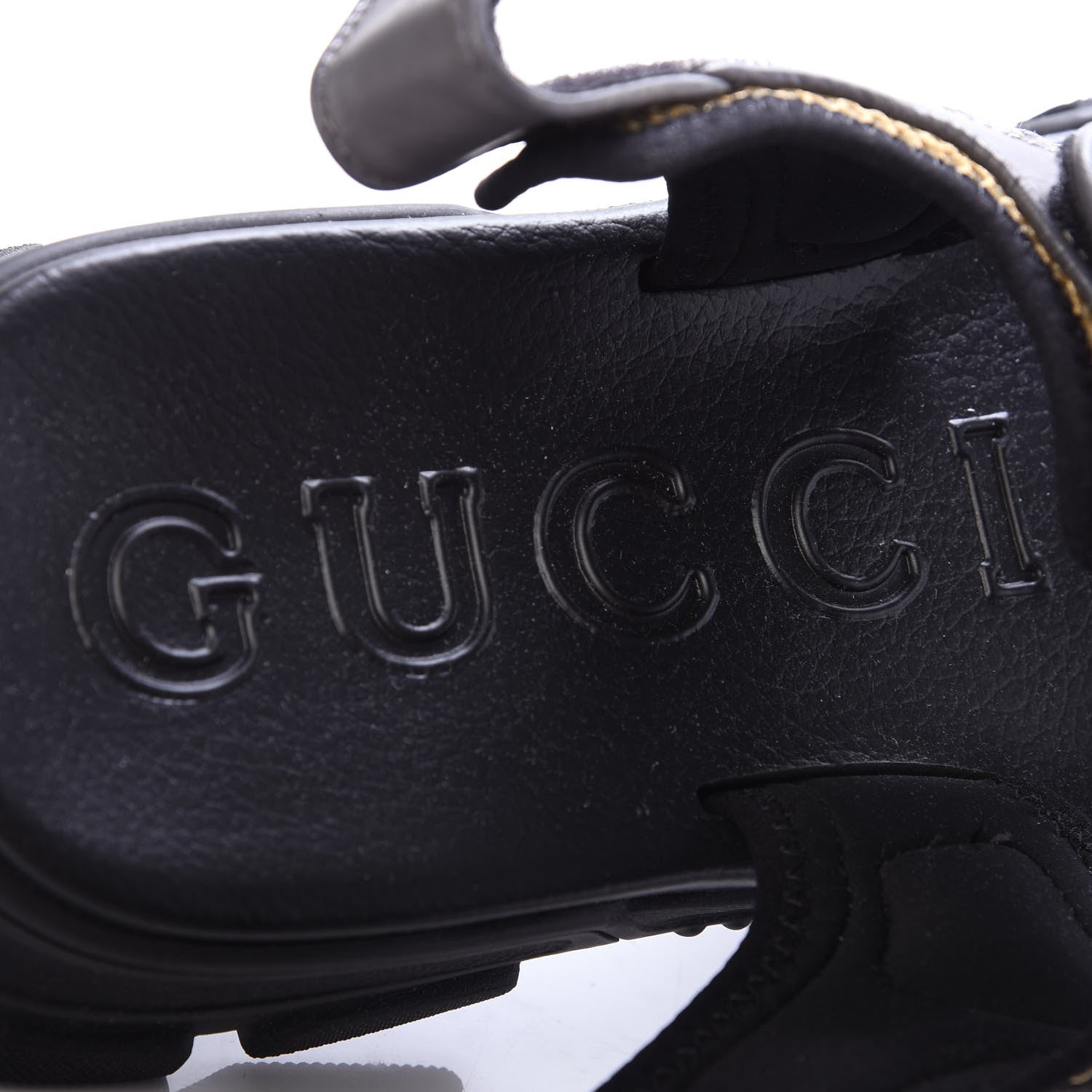 Gucci X SEGA Nappa Mesh Mens Aguru Sandals 13 Loess Black 8 of 9