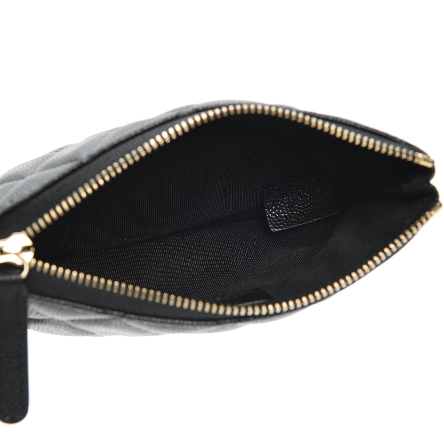 Caviar Quilted Small Cosmetic Case Black