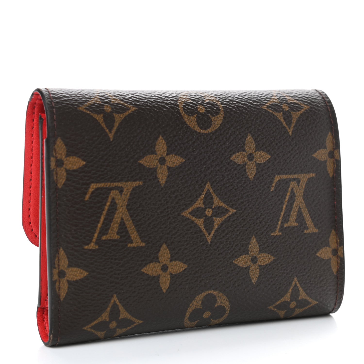 Louis Vuitton Monogram Flower Lock Compact Wallet Coquelicot 2 of 4