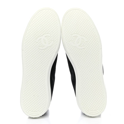Chanel Suede Calfskin CC Sneakers 39 Black 5 of 10