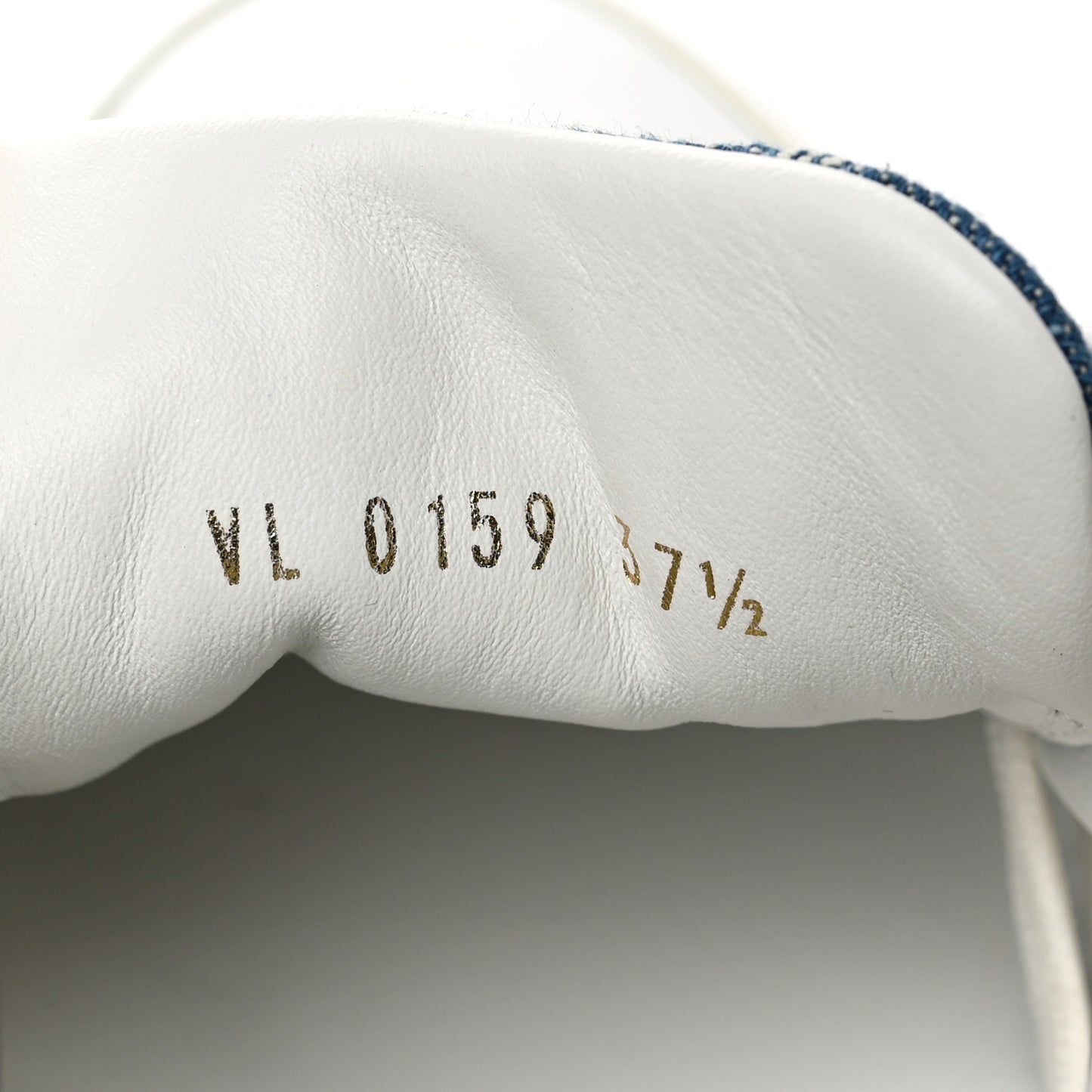 Denim Monogram Stellar Sneakers 37.5 Bleu Jeans Blue