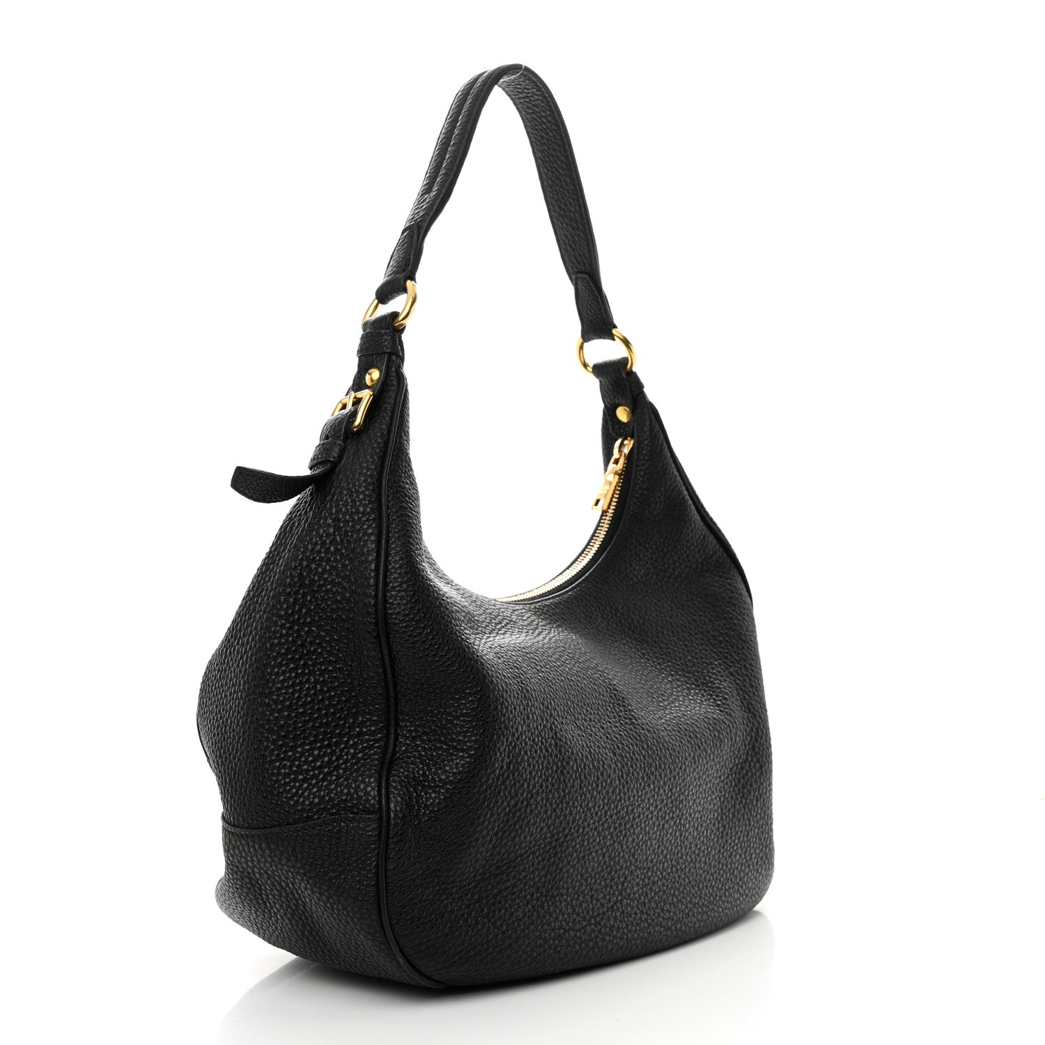 Prada Vitello Daino Hobo Black 3 of 9