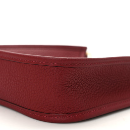 Hermes Taurillon Clemence Evelyne TPM Rouge Grenat 8 of 10