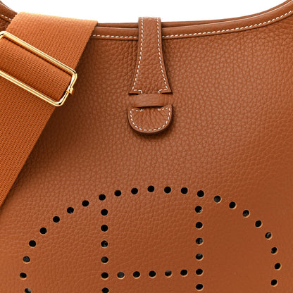 Hermes Taurillon Clemence Evelyne III PM Gold 8 of 14