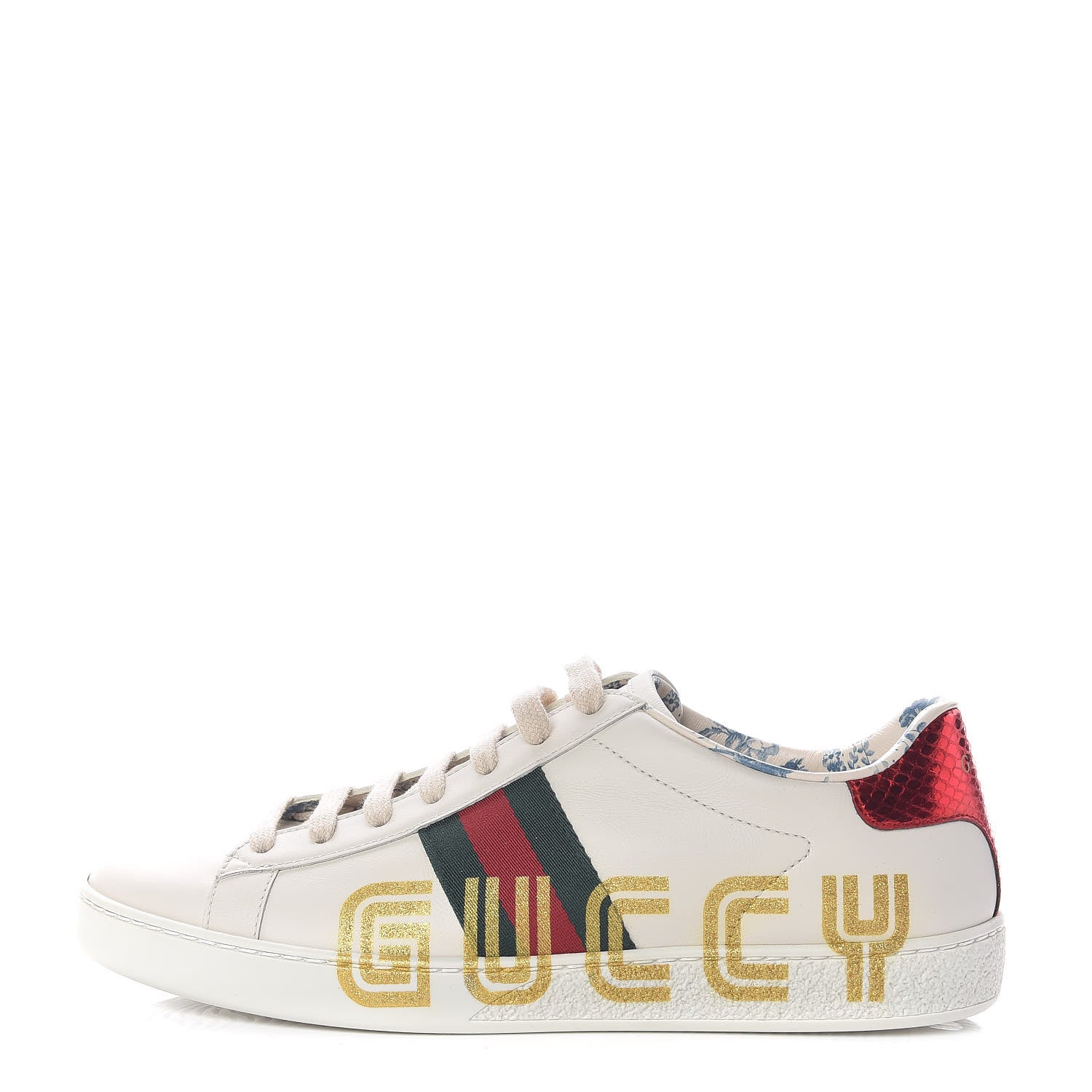 Gucci X SEGA Calfskin Ayers Web Guccy Womens Ace Sneakers 39 White 1 of 9