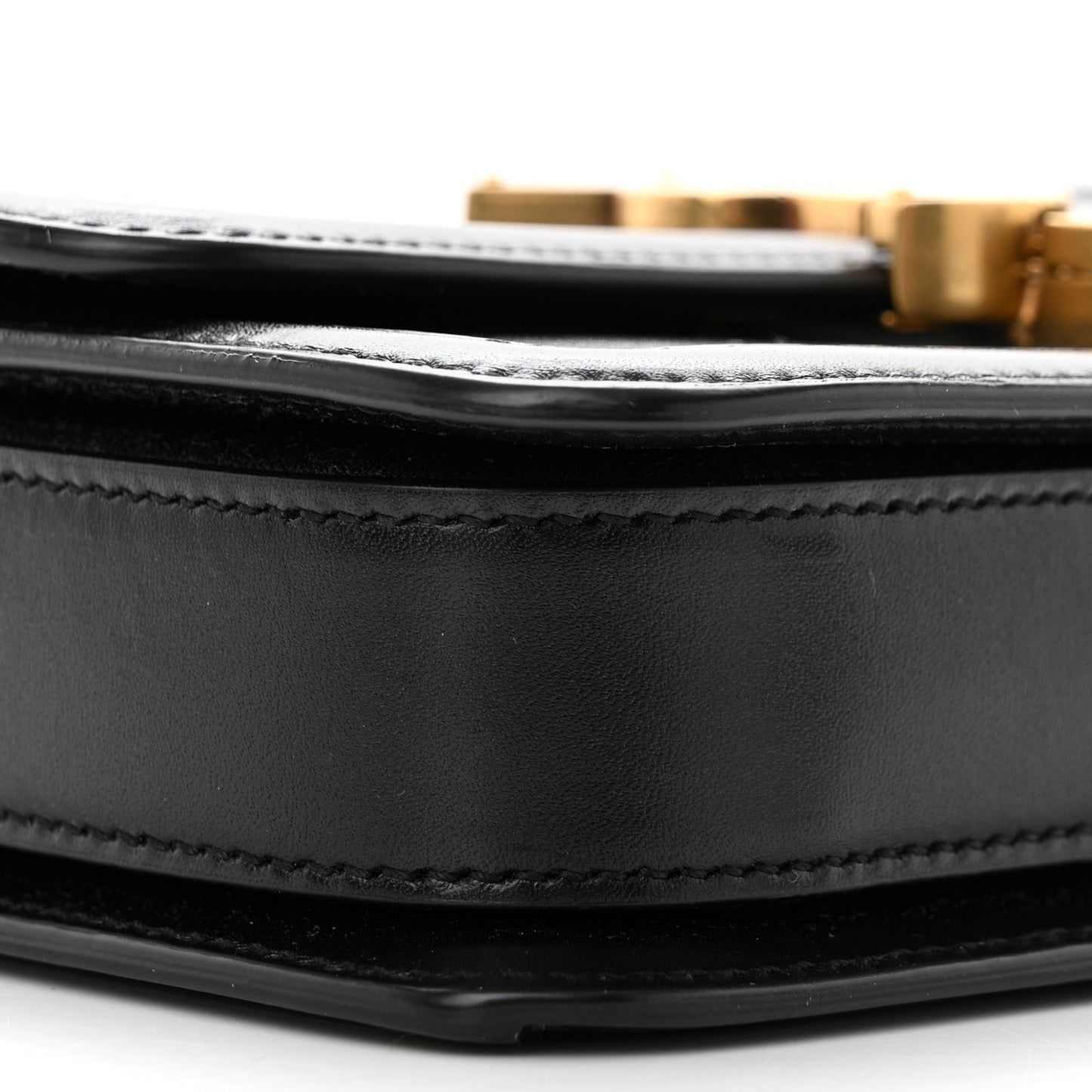 Smooth Calfskin Small Solferino Satchel Black