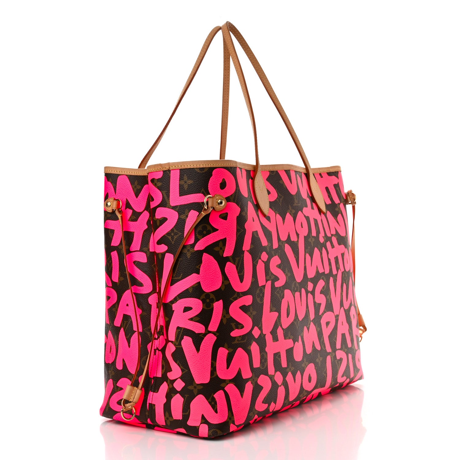 Louis Vuitton Monogram Graffiti Neverfull GM Fuchsia 3 of 10