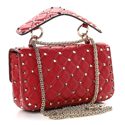 Valentino Garavani Nappa Small Rockstud Spike Shoulder Bag Rosso Valentino 2 of 9