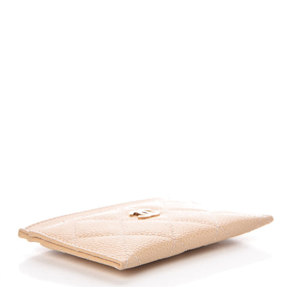 Chanel Caviar Quilted Card Holder Beige 4 of 9