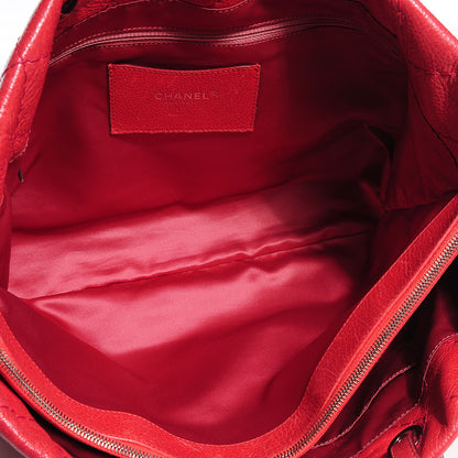 Chanel Glazed Calfskin Small On The Road Tote Red 5 of 7