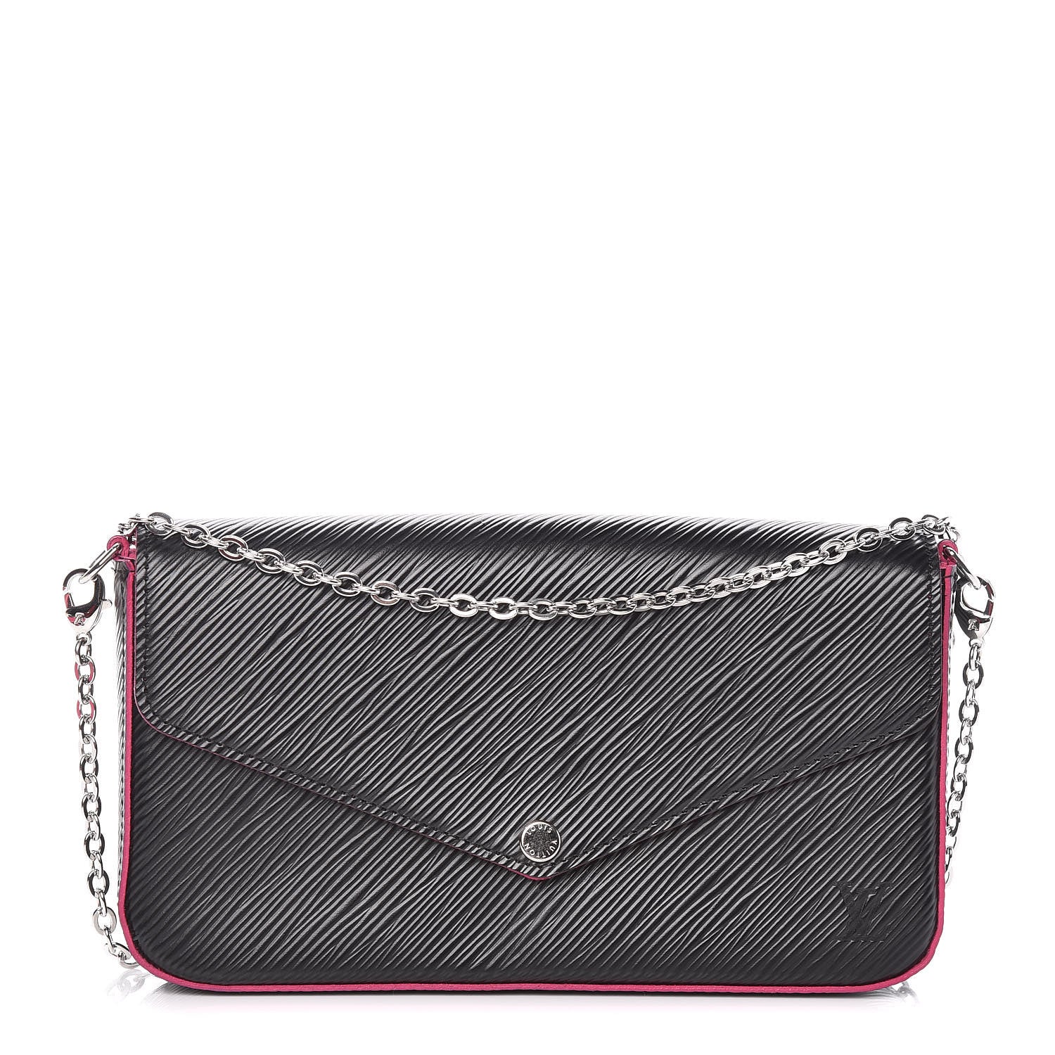 Louis Vuitton Epi Pochette Felicie Black Hot Pink 1 of 11