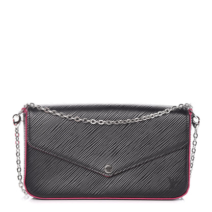Louis Vuitton Epi Pochette Felicie Black Hot Pink 1 of 11