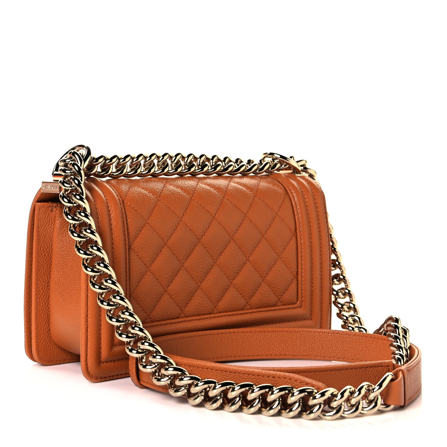 Chanel Caviar Quilted Small Boy Flap Light Brown 3 of 8