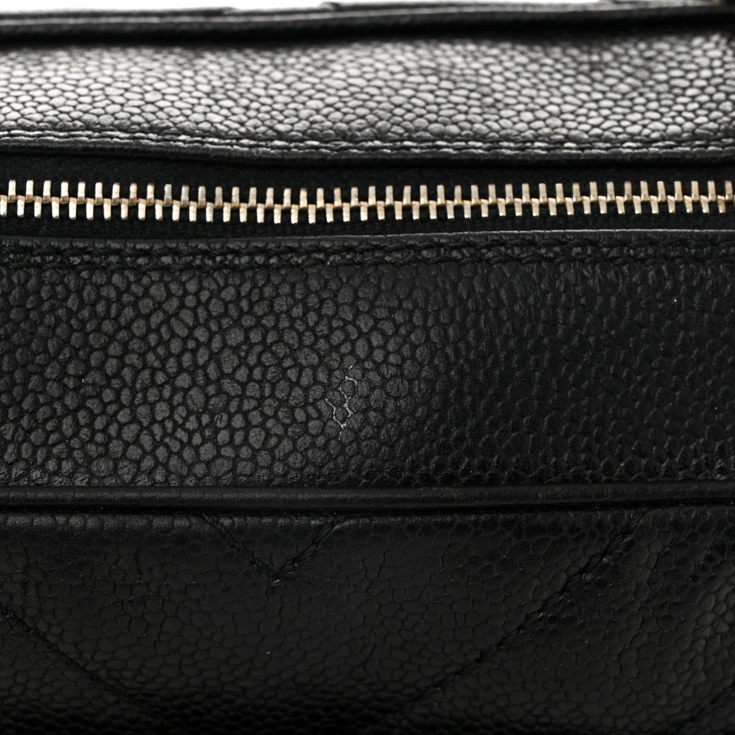 Chanel Caviar Chevron Quilted Camera Case Black 12 of 12
