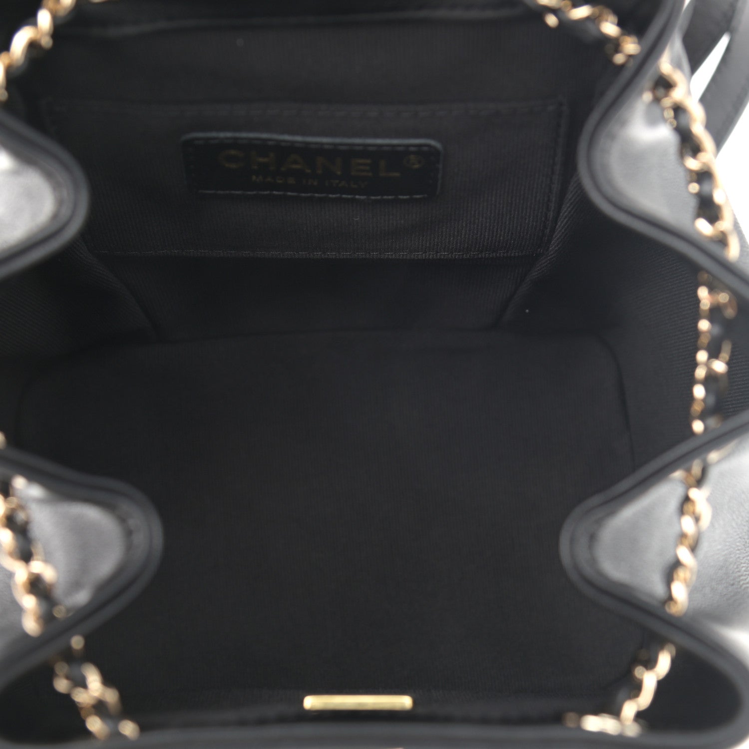 Chanel Lambskin Quilted Small Duma Drawstring Backpack Black 5 of 11