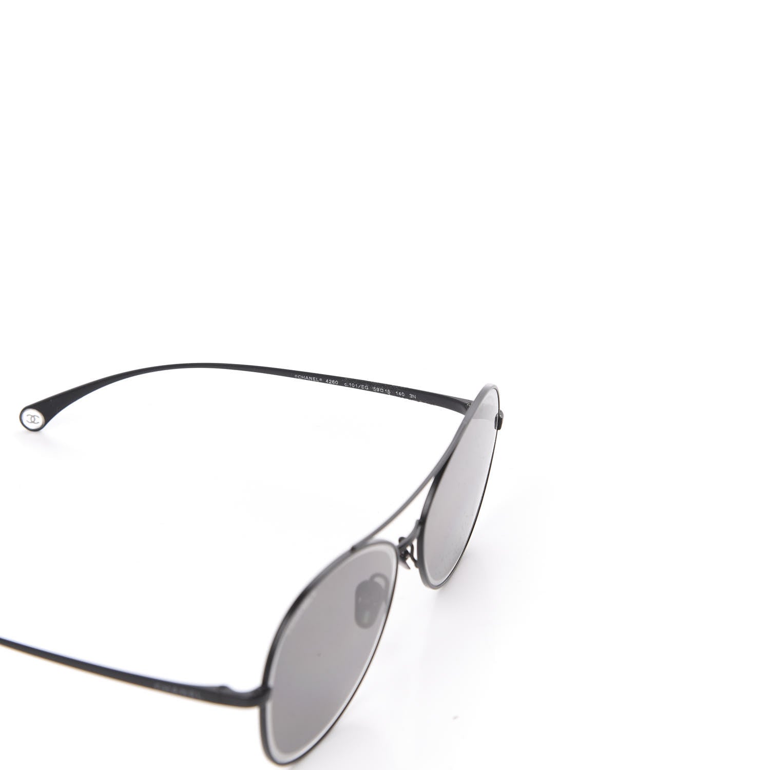 Chanel Metal Pilot Sunglasses 4260 Black 7 of 10