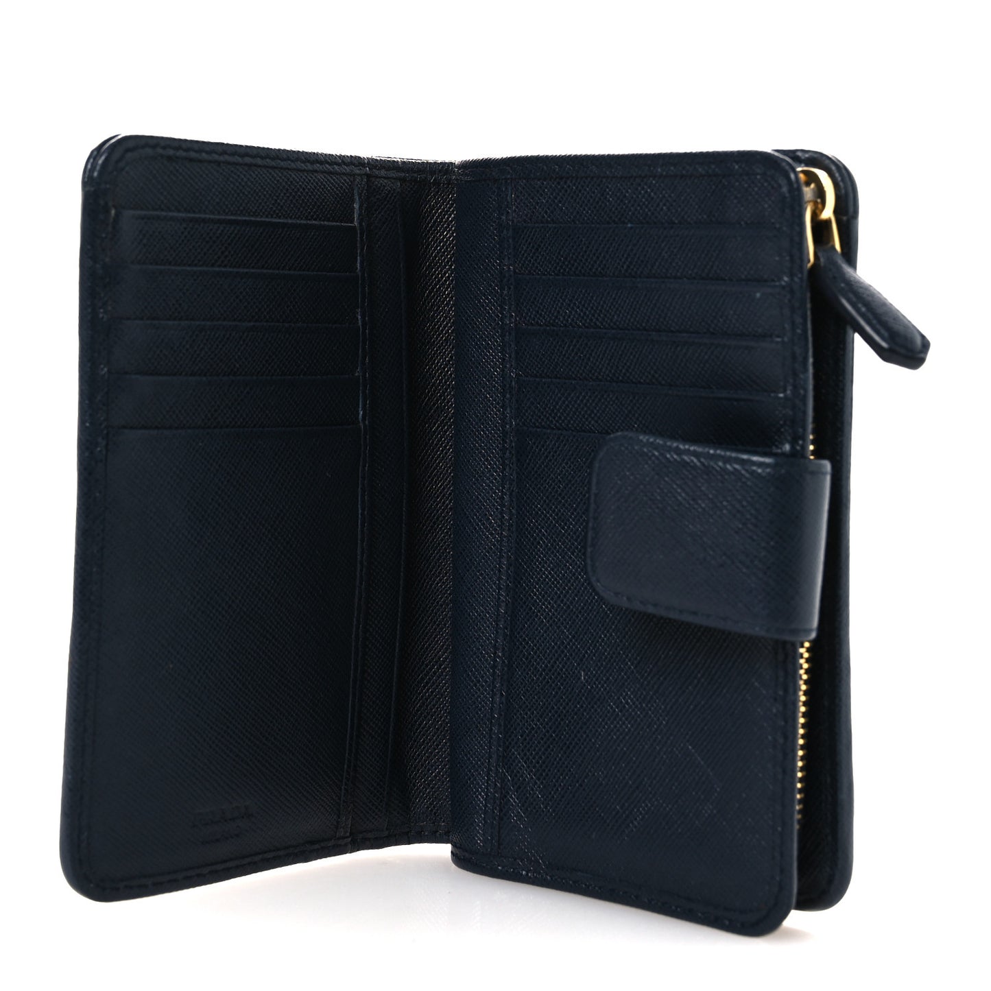 Nylon Saffiano Metal Wallet Royal