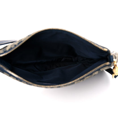 Christian Dior Monogram Mini Saddle Pochette Navy 5 of 20