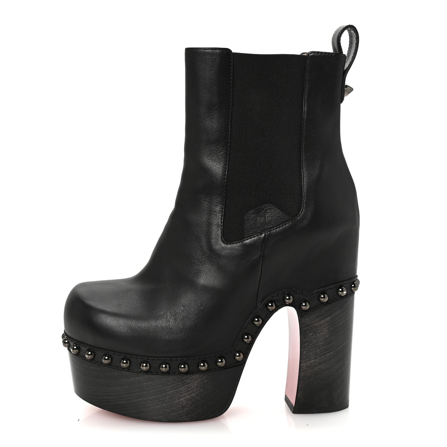 Calfskin Studded Joan 130 Booties 37.5 Black