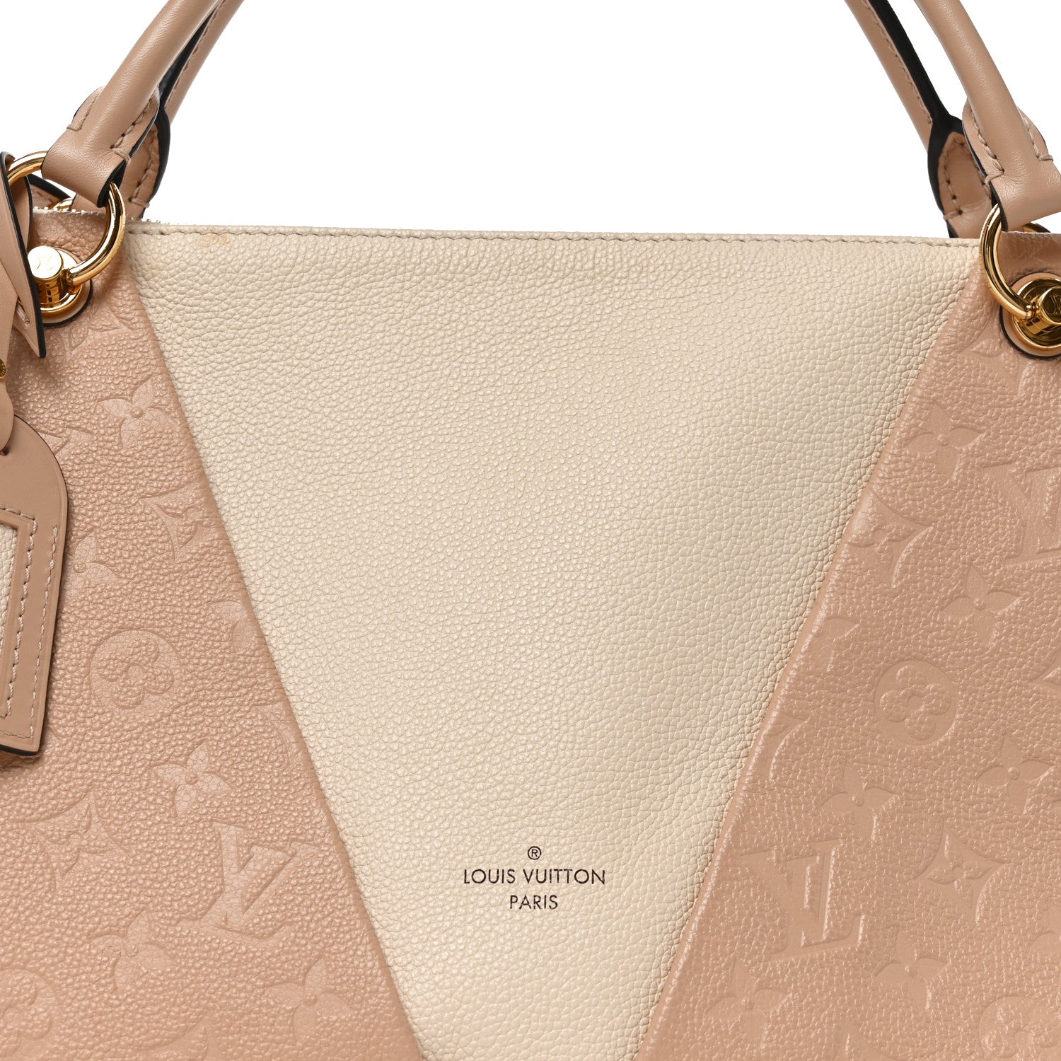 Louis Vuitton Empreinte V Tote MM Beige Rose Creme 7 of 9