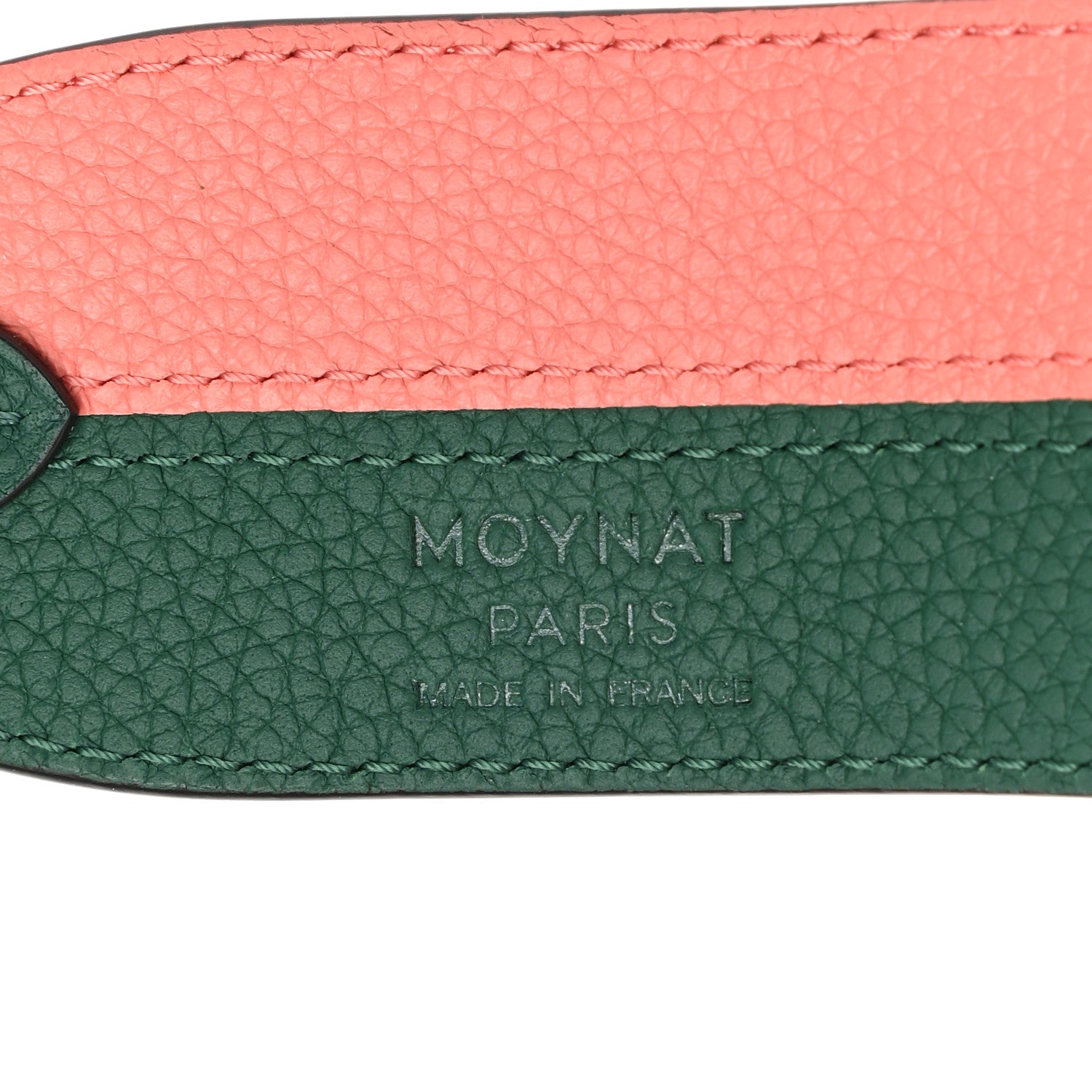 Moynat Taurillon Blush Across Strap Flamingo Emerald 4 of 5
