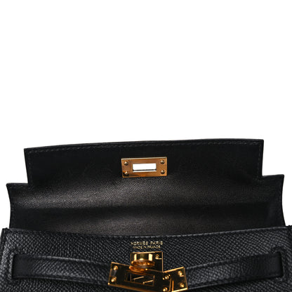 Hermes Epsom Mini Kelly Sellier 20 Black 17 of 32