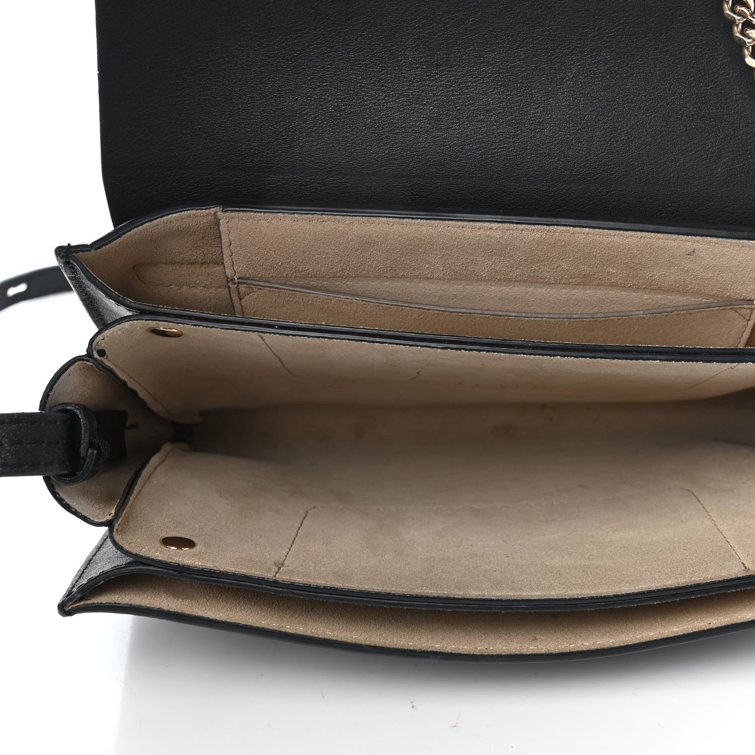 Chloe Suede Calfskin Small Faye Shoulder Bag Black 5 of 9