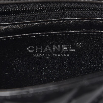 Chanel Patent Metallic Crumpled Calfskin Chevron Quilted Mini Rectangular Flap So Black 6 of 11