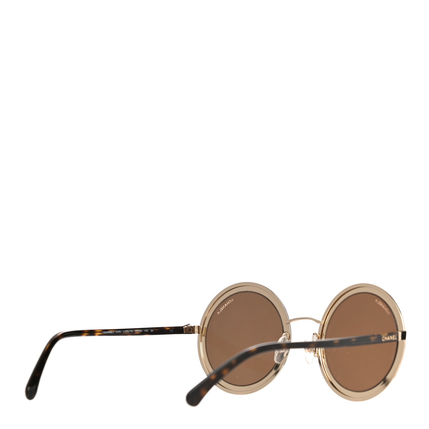 Metal Round Sunglasses 4226 Tortoise Gold