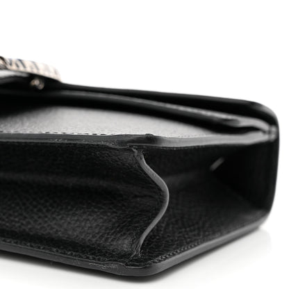 Gucci Dollar Calfskin Enamel Small Dionysus Shoulder Bag Black Electric Blue 10 of 10