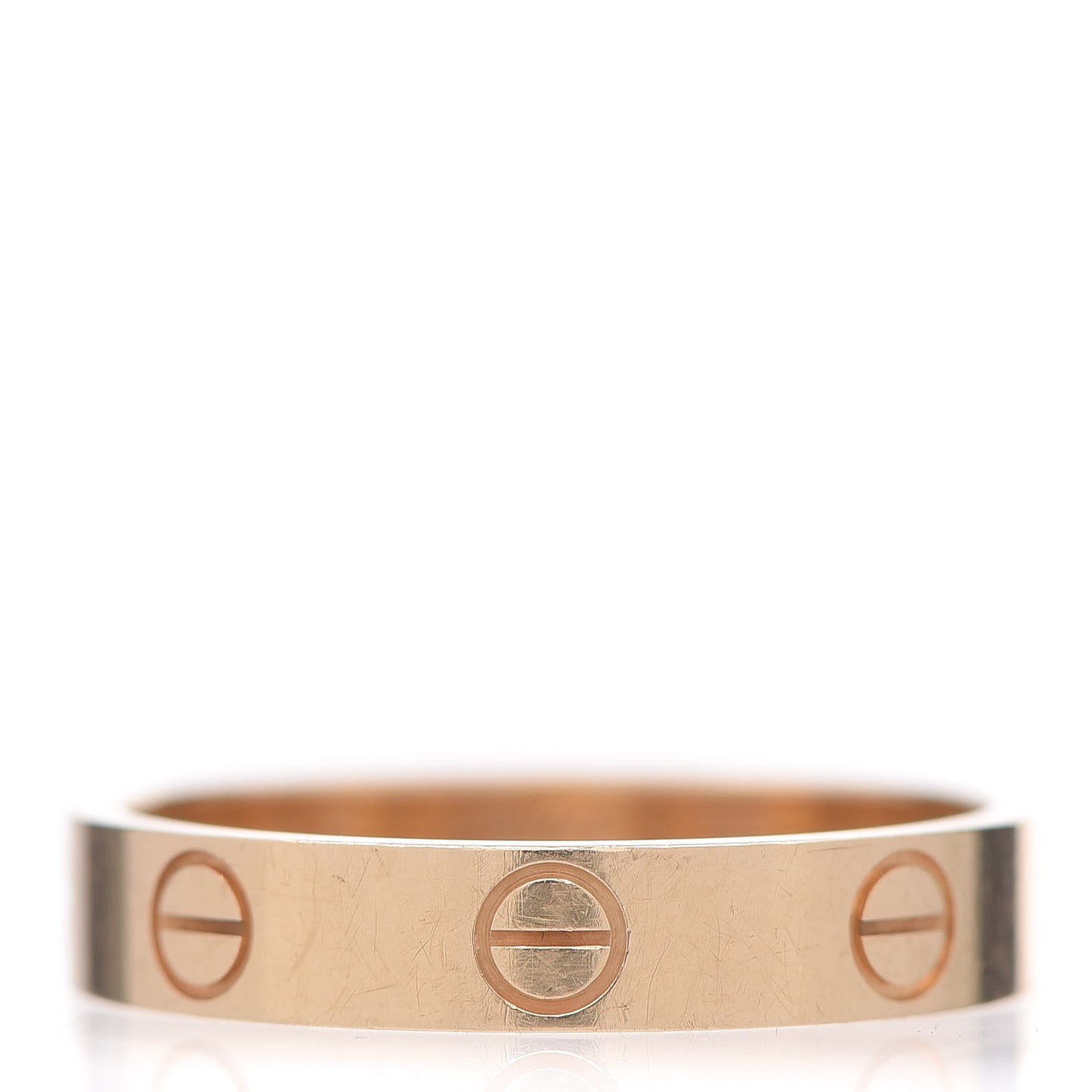 18K Yellow Gold 3.5mm LOVE Wedding Band Ring 53 6.25