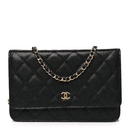 Chanel Caviar Quilted Wallet on Chain WOC Black 1 of 11