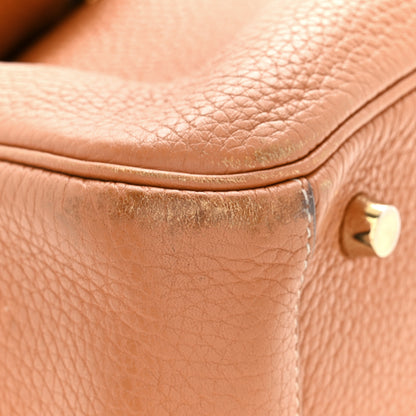 Hermes Taurillon Clemence Lindy 26 Gold 9 of 18
