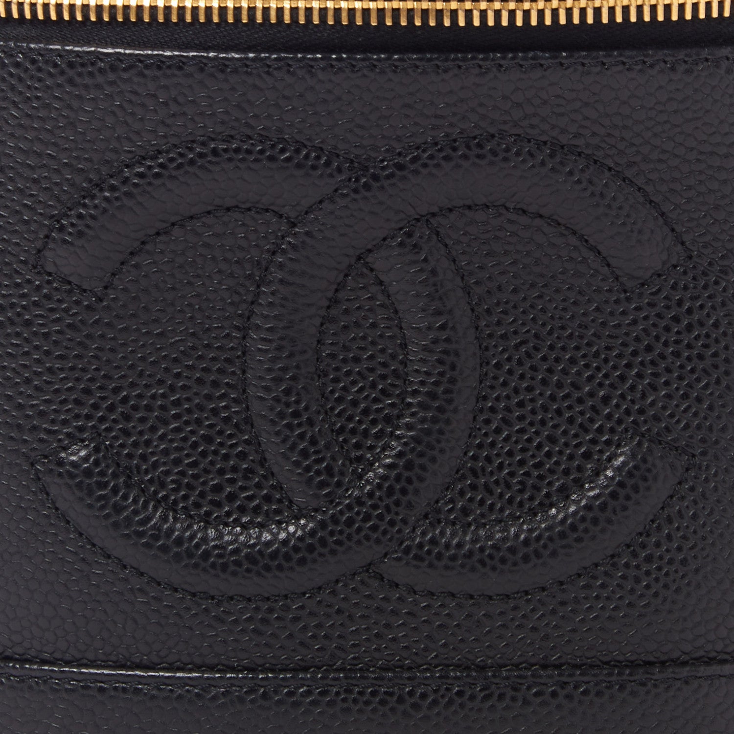 Chanel Caviar Vanity Cosmetic Case Black 8 of 10