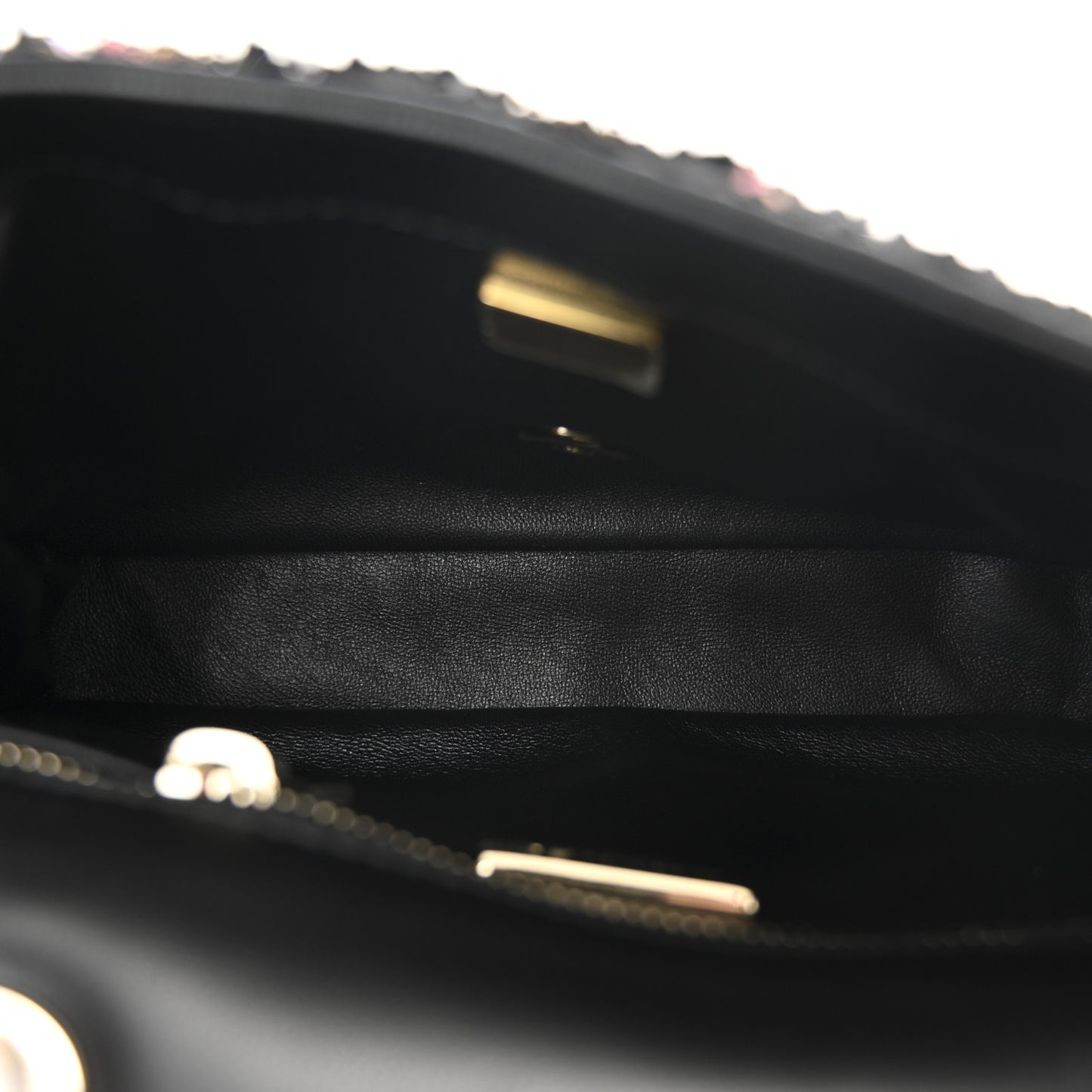 Sequin CC Small Single Flap Black Multicolor