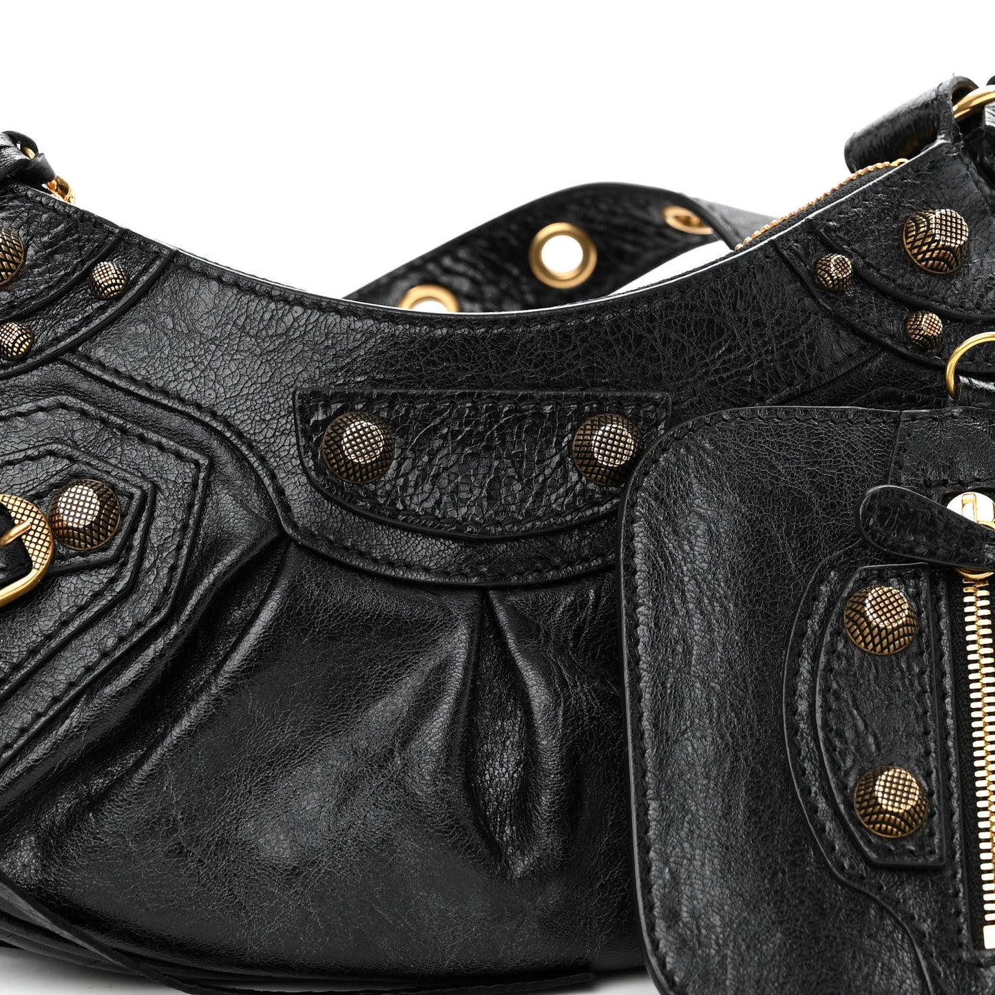 Agneau Arena Le Cagole Shoulder Bag XS Black