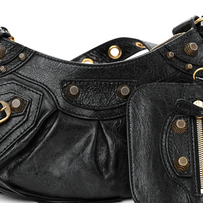Balenciaga Agneau Arena Le Cagole Shoulder Bag XS Black 7 of 9