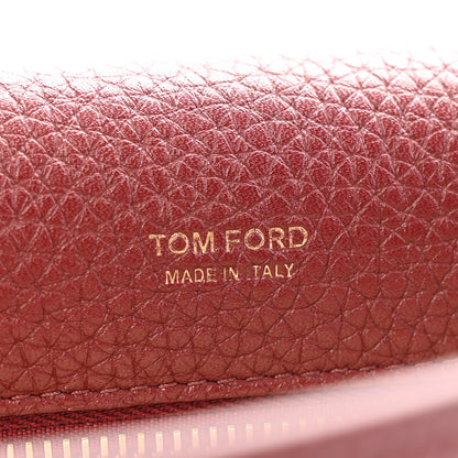 Tom Ford Grained Calfskin Large T Clasp Tara Crossbody Bag Cabernet 6 of 12