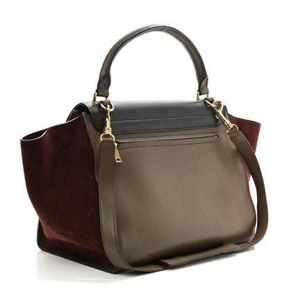Celine Smooth Calfskin Suede Medium Tri-Color Trapeze Black Multi 2 of 10