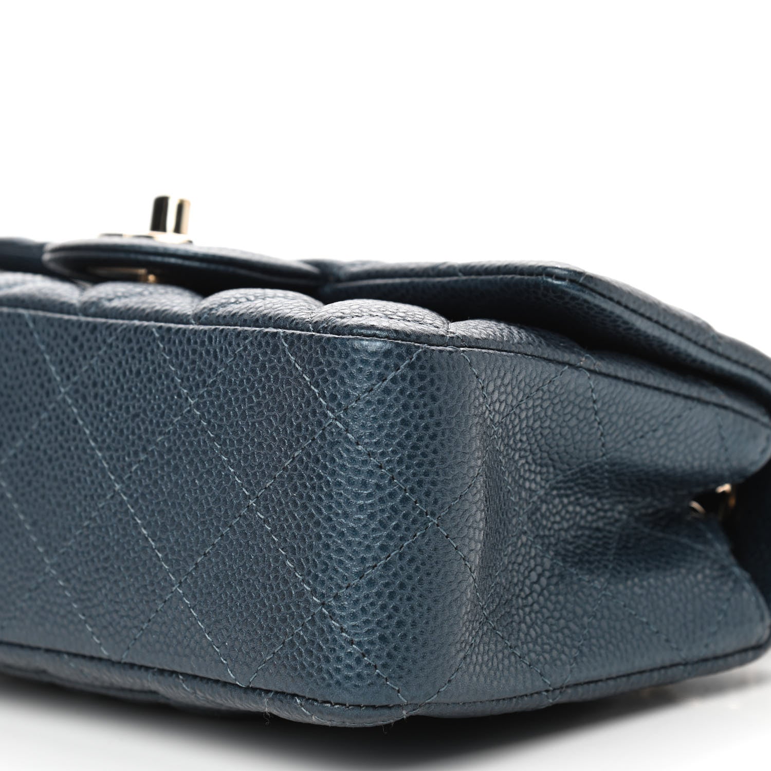 Chanel Iridescent Caviar Quilted Mini Rectangular Flap Dark Blue 9 of 9